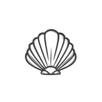 Flat Of Clam Graphic Template with Clean Style vector
