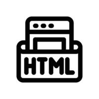 html line icon. Clean and minimalist icon for websites and mobile apps. vector