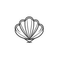 Flat Of Clam Icon Set for Branding vector