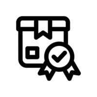 quality product line icon. Clean and minimalist icon for websites and mobile apps. vector
