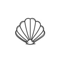 Realistic Of Clam Illustration with Clean Style vector