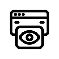 view line icon. Clean and minimalist icon for websites, mobile apps, presentations, and logos. Fully scalable and customizable for any project. vector