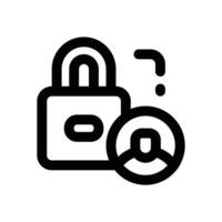 access control line icon. Clean and minimalist icon for websites, mobile apps, presentations, and logos. Fully scalable and customizable for any project. vector