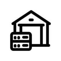 data warehouse line icon. Clean and minimalist icon for websites and mobile apps. vector