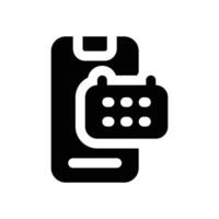 schedule update glyph icon. Strong and solid icon for websites and mobile apps. vector