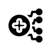 health tech glyph icon. Strong and solid icon for websites, mobile interfaces, presentations, and visual branding. High quality and easy to edit. vector