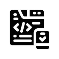 responsive glyph icon. Strong and solid icon for websites and mobile apps. vector