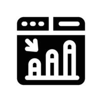 website traffic glyph icon. Strong and solid icon for websites and mobile apps. vector