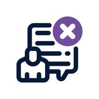 bad review dual tone icon. Sleek and modern icon for websites and mobile apps. vector