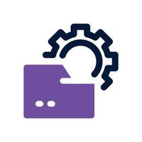 data management dual tone icon. Sleek and modern icon for websites, mobile apps, marketing materials, and corporate design. Fully scalable and ready to use. vector