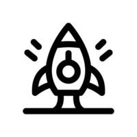 lauch rocket line icon. Clean and minimalist icon for websites and mobile apps. vector