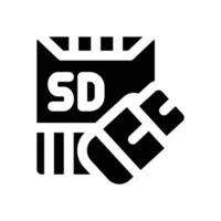 storage device glyph icon. Strong and solid icon for websites and mobile apps. vector