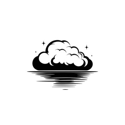Minimalist Of Clogoud Isolated Clipart in HD Quality
