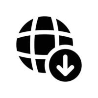 global update glyph icon. Strong and solid icon for websites and mobile apps. vector