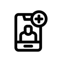 add user line icon. Clean and minimalist icon for websites and mobile apps. vector
