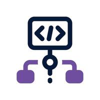 distribution code dual tone icon. Sleek and modern icon for websites and mobile apps. vector