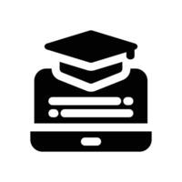 education technology glyph icon. Strong and solid icon for websites and mobile apps. vector