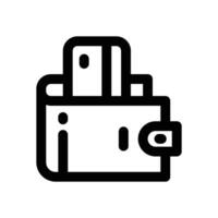 wallet line icon. Clean and minimalist icon for websites and mobile apps. vector