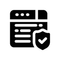 protection update glyph icon. Strong and solid icon for websites and mobile apps. vector