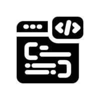 programming glyph icon. Strong and solid icon for websites, mobile interfaces, presentations, and visual branding. High quality and easy to edit. vector