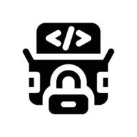 open source glyph icon. Strong and solid icon for websites and mobile apps. vector