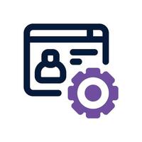 account management dual tone icon. Sleek and modern icon for websites and mobile apps. vector