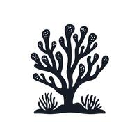 Modern Of Coral Illustration with Subtle Texture logo vector