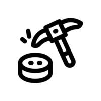 mining line icon. Clean and minimalist icon for websites, mobile apps, presentations, and logos. Fully scalable and customizable for any project. vector