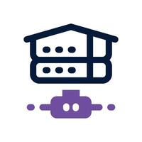 home server dual tone icon. Sleek and modern icon for websites and mobile apps. vector