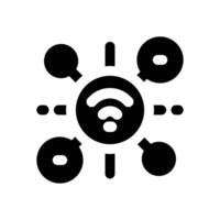 connection glyph icon. Strong and solid icon for websites and mobile apps. vector