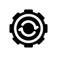 system update glyph icon. Strong and solid icon for websites and mobile apps. vector