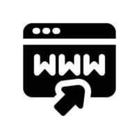 web glyph icon. Strong and solid icon for websites and mobile apps. vector