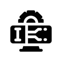 information system glyph icon. Strong and solid icon for websites and mobile apps. vector