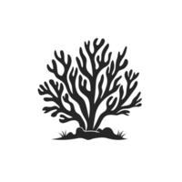 Elegant Of Coral Design Element on White Background vector