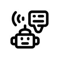 virtual assistant line icon. Clean and minimalist icon for websites and mobile apps. vector