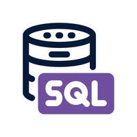 sql dual tone icon. Sleek and modern icon for websites and mobile apps. vector