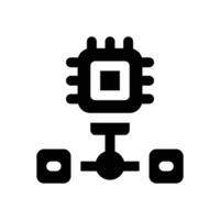 processor glyph icon. Strong and solid icon for websites, mobile interfaces, presentations, and visual branding. High quality and easy to edit. vector