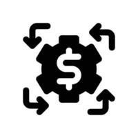 adaptability glyph icon. Strong and solid icon for websites and mobile apps. vector