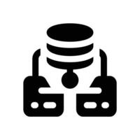 cluster glyph icon. Strong and solid icon for websites and mobile apps. vector