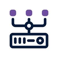 lan dual tone icon. Sleek and modern icon for websites and mobile apps. vector