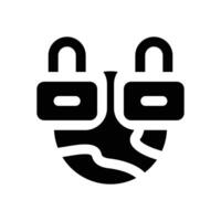 global security glyph icon. Strong and solid icon for websites and mobile apps. vector