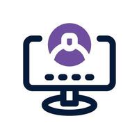 login dual tone icon. Sleek and modern icon for websites and mobile apps. vector
