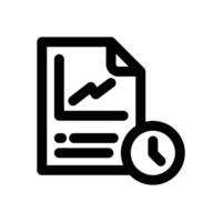 real time line icon. Clean and minimalist icon for websites and mobile apps. vector
