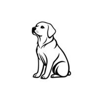 Modern Of Dog Graphic Template on White Background vector