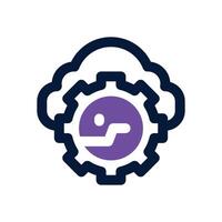 server maintenance dual tone icon. Sleek and modern icon for websites and mobile apps. vector