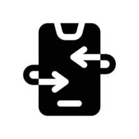 update glyph icon. Strong and solid icon for websites and mobile apps. vector