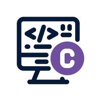 programming language dual tone icon. Sleek and modern icon for websites and mobile apps. vector
