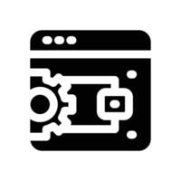 web service glyph icon. Strong and solid icon for websites and mobile apps. vector