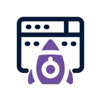 startup dual tone icon. Sleek and modern icon for websites and mobile apps. vector