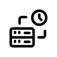 data processing line icon. Clean and minimalist icon for websites and mobile apps. vector